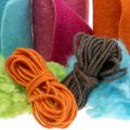 Floristik24 Conjunto artesanal de lana Lehner primavera colorida