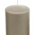 Floristik24 Vela pilar 130/70 vela marrón vela de cera natural sostenible decoración