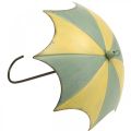Floristik24 Paraguas de metal, primavera, paraguas colgantes, decoración de otoño rosa/verde, azul/amarillo H29.5cm Ø24.5cm juego de 2