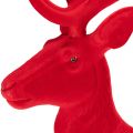 Figura decorativa de un ciervo de pie, grande, decoración navideña aterciopelada, 85 cm. | Floristik24.es
