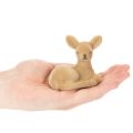 Figura decorativa de cervatillo reclinado para decoración de mesa, 8 cm, 6 piezas | Floristik24.es