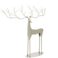 Floristik24 Escultura decorativa de ciervo con grandes astas, estilo moderno de metal, 48 cm.