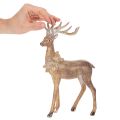 Figura decorativa de un ciervo con astas, de pie, decoración navideña, 28 cm. | Floristik24.es