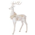 Floristik24 Figura decorativa de ciervo con adorno de piña para decoración invernal, 49 cm.