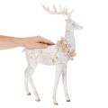 Figura decorativa de ciervo con adorno de piña para decoración invernal, 49 cm. | Floristik24.es