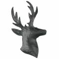 Floristik24 Busto de reno decorativo metal negro 8cm × 4,8cm 8uds