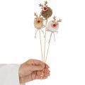 Pinzas decorativas de reno con pompones para Navidad, 24 cm, 12 unidades | Floristik24.es