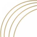 Floristik24 Anillo de metal anillo de decoración Scandi ring deco loop dorado Ø40cm 4pcs