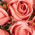 Flores artificiales de rosas en un ramo, tallo largo de 62 cm, 12 unidades. | Floristik24.es
