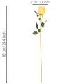 Rosa artificial de tallo largo, flor artificial, 62 cm, 12 unidades | Floristik24.es