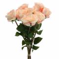 Floristik24 Ramo de rosas artificiales albaricoque 8pcs