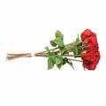 Floristik24 Rosa en ramo artificial roja 36cm 8ud