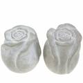 Floristik24 Rosa para decoración de tumbas Rosas para decoración de tumbas de hormigón Al 7 cm 6 piezas