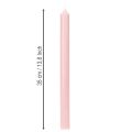 Velas rústicas cónicas de color rosa sólido, 350/28 mm, 4 unidades | Floristik24.es