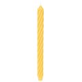 Floristik24 Velas rústicas retorcidas, velas cónicas altas, color amarillo sólido, 350/28 mm, 4 unidades