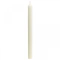 Floristik24 Velas rústicas velas altas de palo unicolor blanco 350/28mm 4 piezas