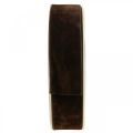 Floristik24 Cinta decorativa marrón, cinta de terciopelo de doble cara, cinta decorativa W25mm L7m