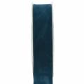 Floristik24 Cinta de terciopelo azul 25mm 7m