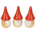 Floristik24 Mini figura de gnomo, decoración de mesa con amanita muscaria, 10 cm, 6 unidades