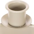 Portavelas con 4 soportes, corona de Adviento moderna, beige, 15 cm | Floristik24.es