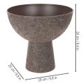 Maceta redonda con soporte, maceta moderna, 25 cm | Floristik24.es