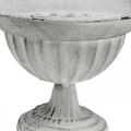Cuenco de taza taza de decoración blanca copa de metal Ø16cm H11.5cm