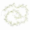 Floristik24 Guirnalda de decoración de boda gypsophila con ojales blanco 180cm