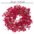 Corona de flores artificiales, decoración de paniculata, 30 cm | Floristik24.es