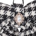 Lazo de tela con broche y colgador, a cuadros, 24 cm, 2 piezas | Floristik24.es