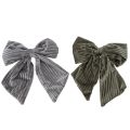 Floristik24 Lazo decorativo colgante, lazo navideño, terciopelo, acanalado, 24 cm, 2 piezas