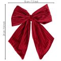 Lazo de tela de pana de terciopelo rojo para colgar adornos navideños, 24 cm, 2 unidades | Floristik24.es