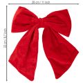 Lazo decorativo rojo para Navidad, 28 cm, 3 unidades | Floristik24.es