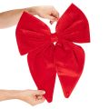 Lazo decorativo rojo, lazo grande de terciopelo para ventana o puerta, 50 cm. | Floristik24.es