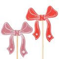 Floristik24 Adornos florales con lazo de 32 cm, 12 unidades