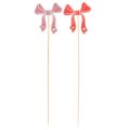 Adornos florales con lazo de 32 cm, 12 unidades | Floristik24.es