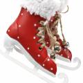 Floristik24 Decoraciones para árboles de navidad patines de hielo para colgar rojo, blanco 10.5 × 10cm