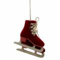Floristik24 Árbol de navidad decoración par de patines de hielo rojo 10cm x 9cm