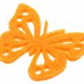 Floristik24 Decoración de mesa de fieltro mariposa amarillo verde naranja surtido 3.5x4.5cm 54 piezas