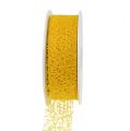 Floristik24 Cinta de joyería amarilla 3cm 10m