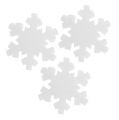 Floristik24 Copo de nieve blanco 7cm 8pcs