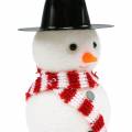 Floristik24 Muñeco de nieve para decorar el árbol de Navidad con sombrero para colgar H8cm 12pcs