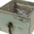 Floristik24 Jardinera cajón de madera gris antiguo 16cm x 14cm