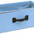 Floristik24 Cajón para plantas madera caja de plantas shabby chic azul claro 25×13×8cm