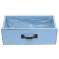 Floristik24 Cajón para plantas madera caja de plantas shabby chic azul claro 25×13×8cm