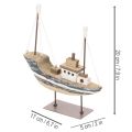 Decoración de barco, estilo marítimo, de madera con soporte, 20 cm. | Floristik24.es