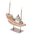 Floristik24 Maqueta decorativa de barco de madera para alféizar de ventana, 20 cm.