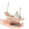 Maqueta decorativa de barco de madera para alféizar de ventana, 20 cm. | Floristik24.es