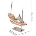 Maqueta decorativa de barco de madera para alféizar de ventana, 20 cm. | Floristik24.es