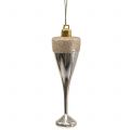 Floristik24 Copas de champán para colgar oro claro 10cm 8pcs