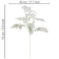 Rama artificial de Senecio, hoja plateada, elaborada con gran detalle, 45 cm, 3 piezas. | Floristik24.es